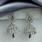 AD Earrings Sumana Purple Stone