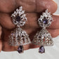 AD Earrings Sumana Purple Stone