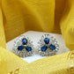 AD Earrings Fool Blue Stone