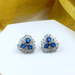 AD Earrings Fool Blue Stone