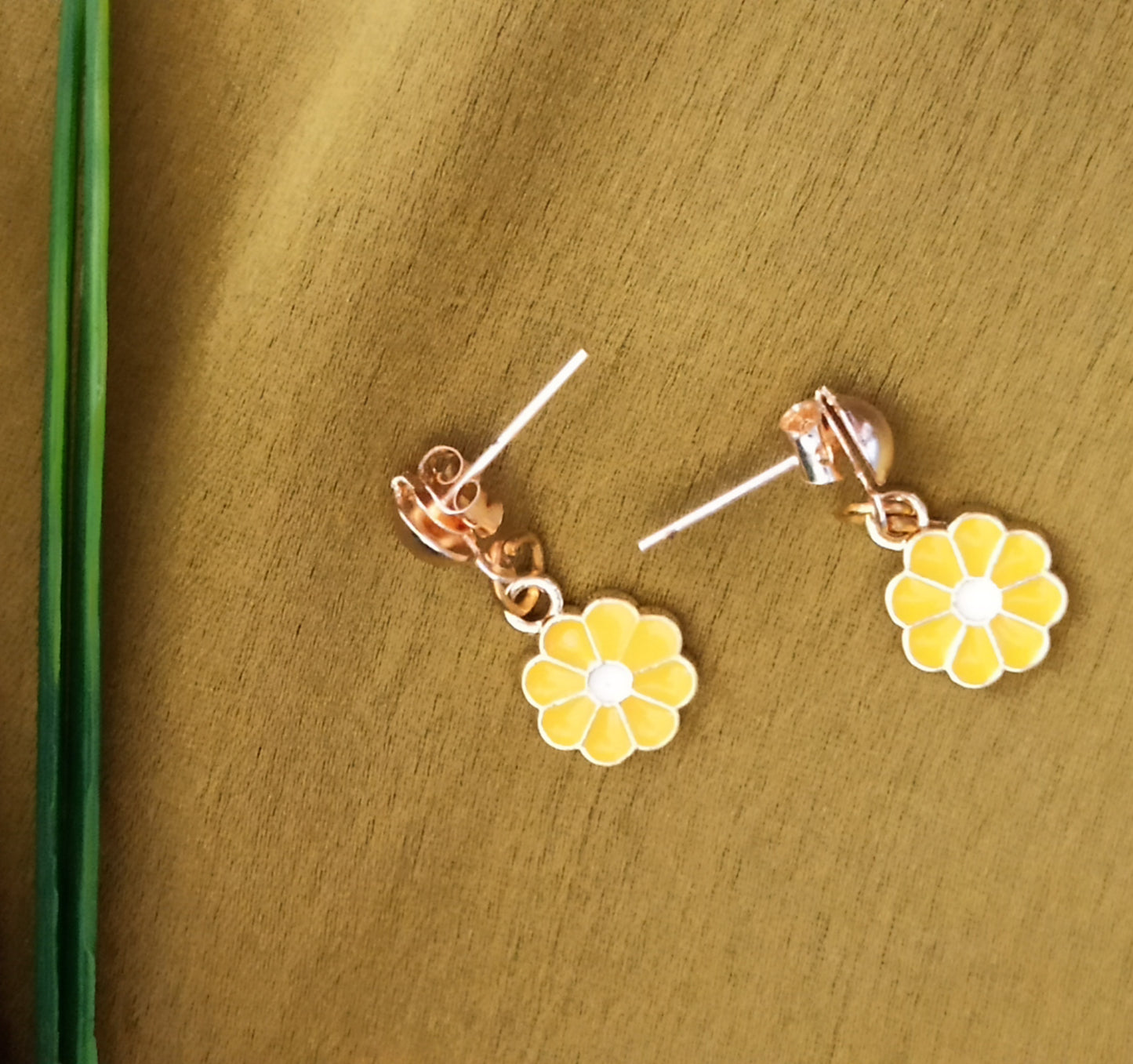 Yellow Flower Earings