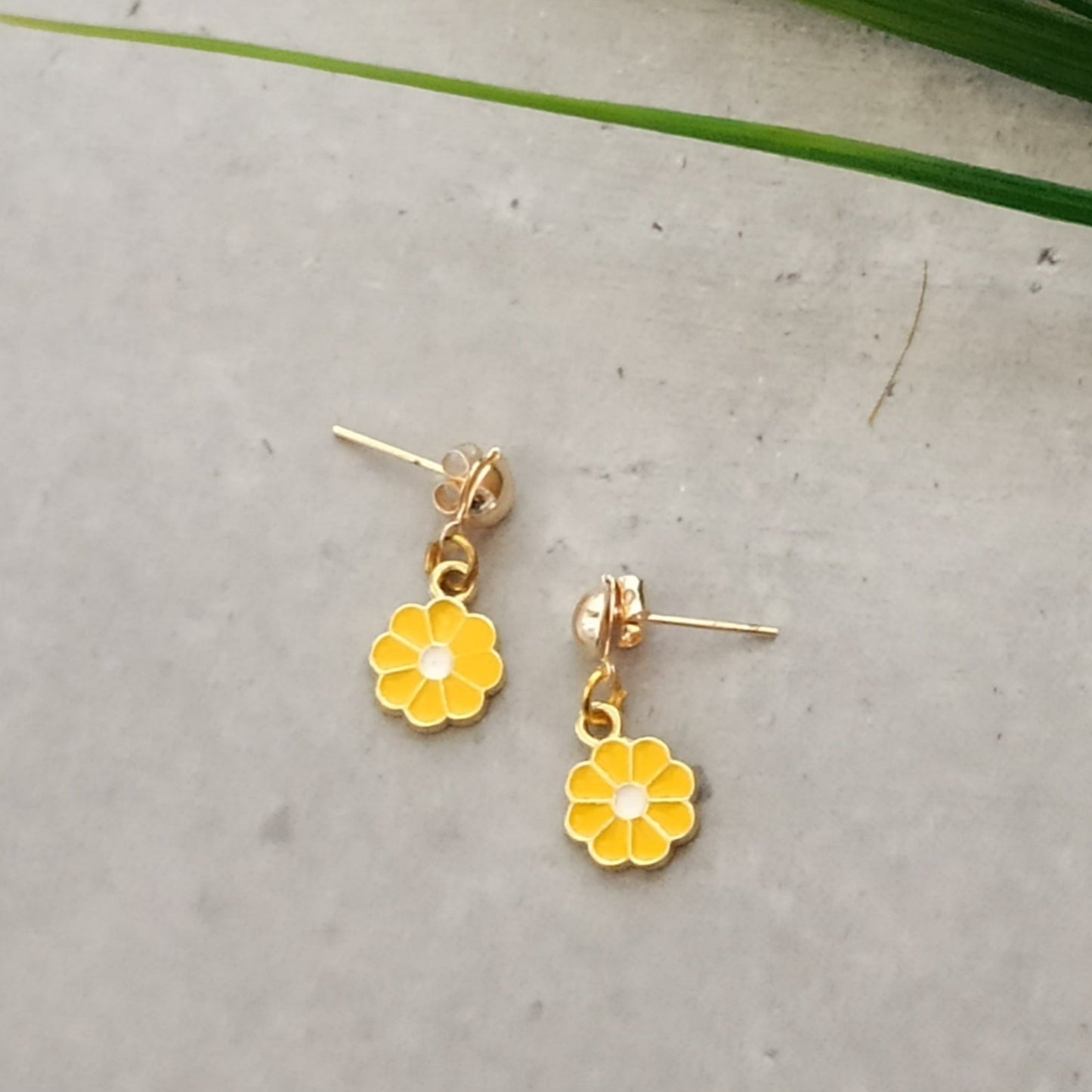 Yellow Flower Earings