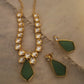 Lata-Kundan Set-Green Kite