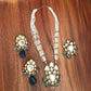 Laila-Kundan Set-Blue Stone