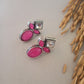 Megha-Oxidised Earrings-pink (Copy)