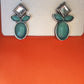 Megha-Oxidised Earrings-Blue