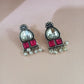 Manya-Oxidised Earrings-Pink