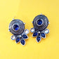 Maisha-Oxidised Earrings-Blue