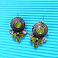 Maisha-Oxidised Earrings-Yellow