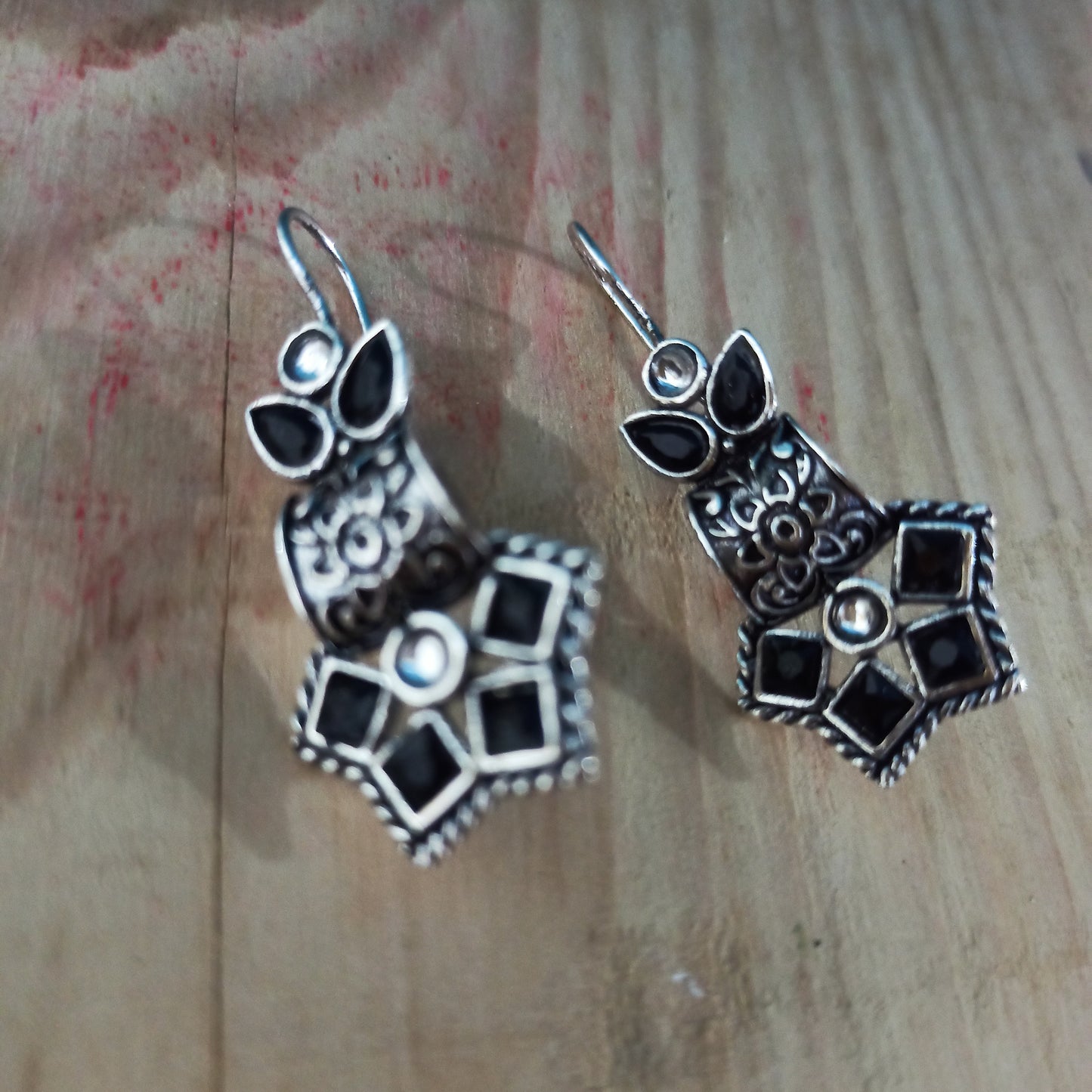 Mitali-Oxidised Earrings-Black