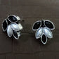 Mohini-Oxidised Earrings-Black White