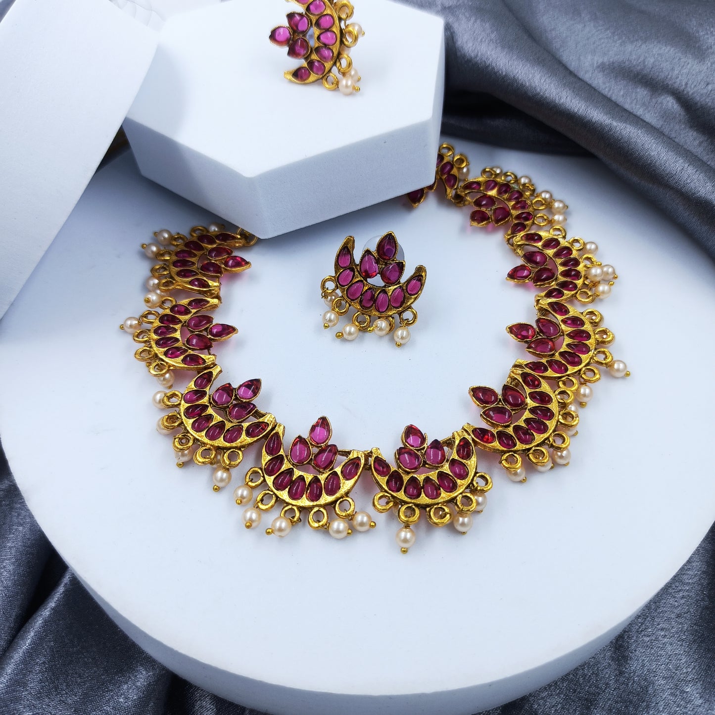 Shampa Ruby Temple  Short Necklace