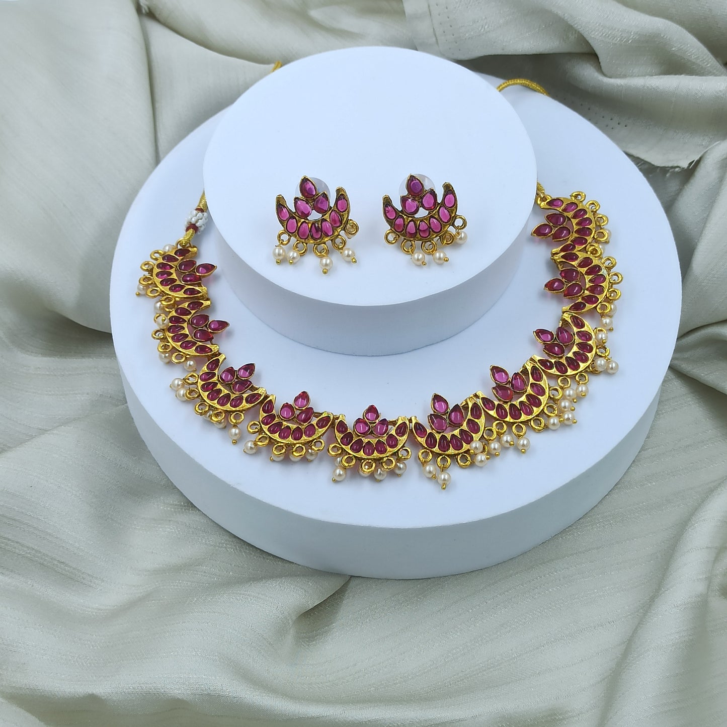 Shampa Ruby Temple  Short Necklace